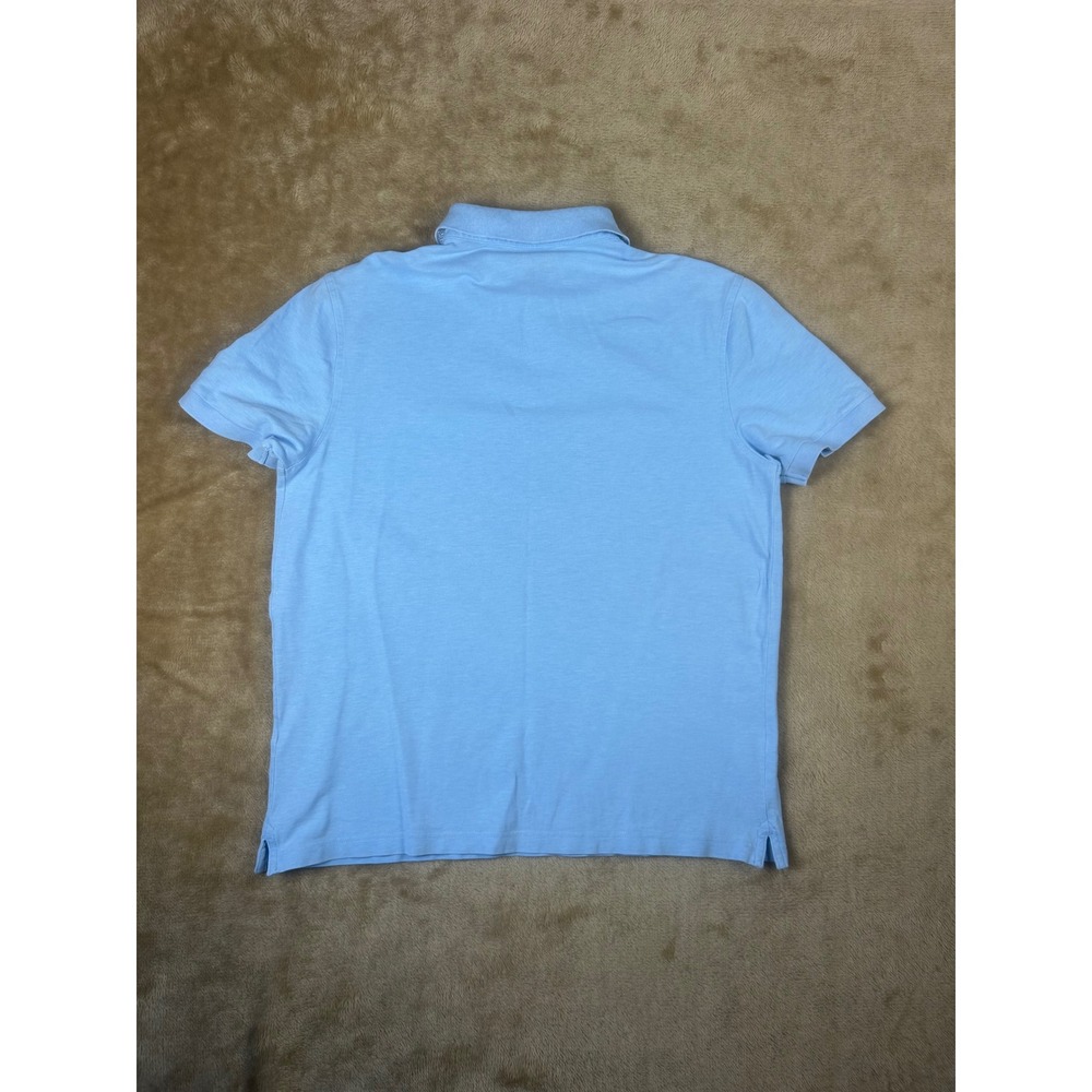 Charles Tyrwhitt Mens Medium Light Blue Pique Cotton Short Sleeve Polo Shirt - Picture 6 of 7